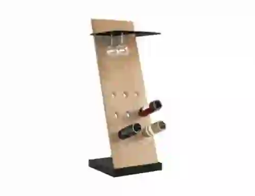 Stojak na wino i kieliszki Corino