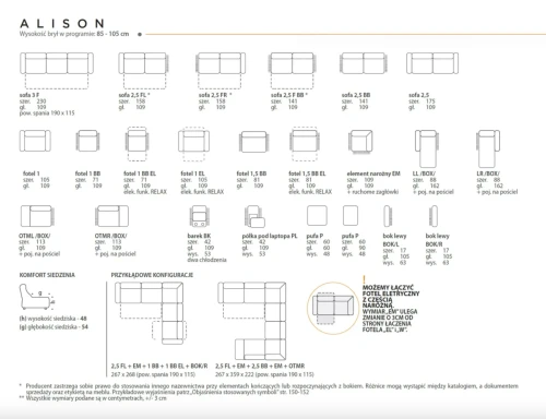 Sofa modułowa Alison