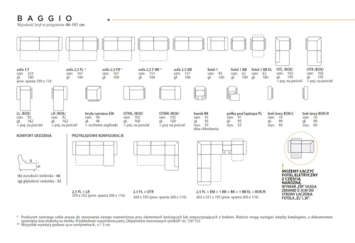 Sofa modułowa Baggio