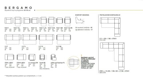 Sofa modułowa Bergamo
