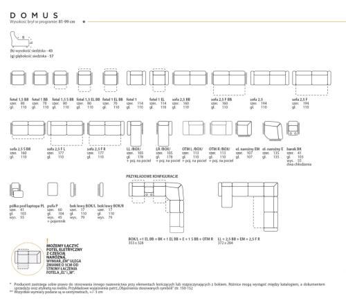 Sofa modułowa Domus