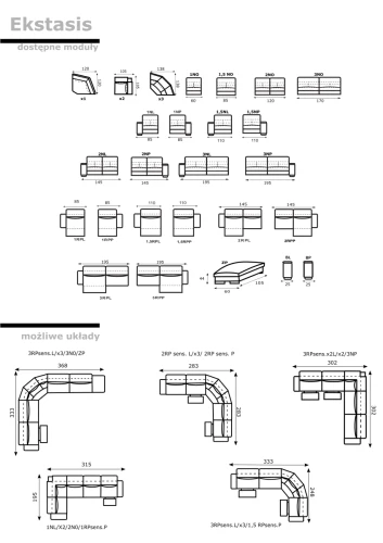 Sofa modułowa Ekstasis