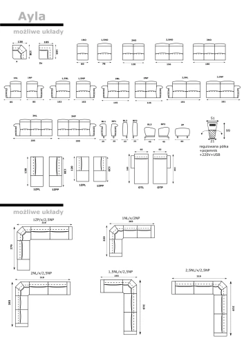Sofa modułowa Ayla