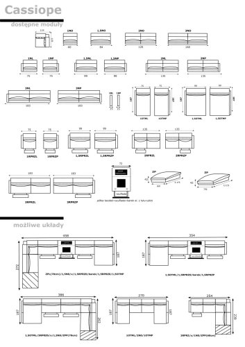 Sofa modułowa Cassioppe