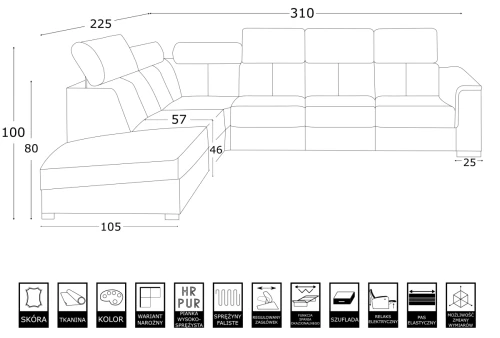 Sofa modułowa Grey