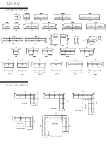 Sofa modułowa Grey
