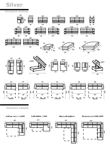 Sofa modułowa Silver