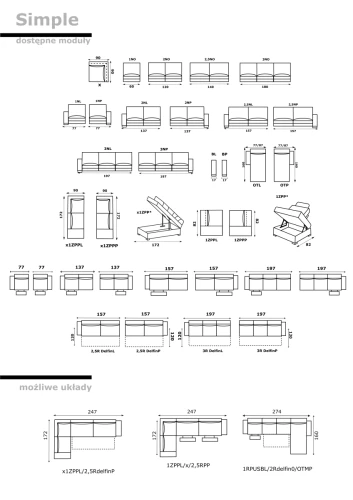 Sofa modułowa Simple