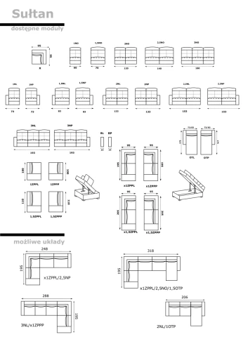 Sofa modułowa Sułtan