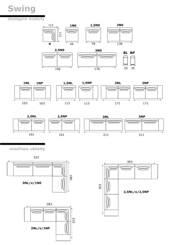 Sofa modułowa Swing