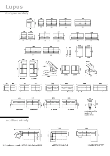 Sofa modułowa Lupus