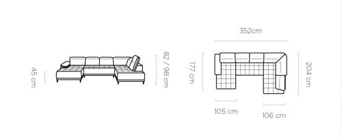 Narożnik modułowy Focus XL