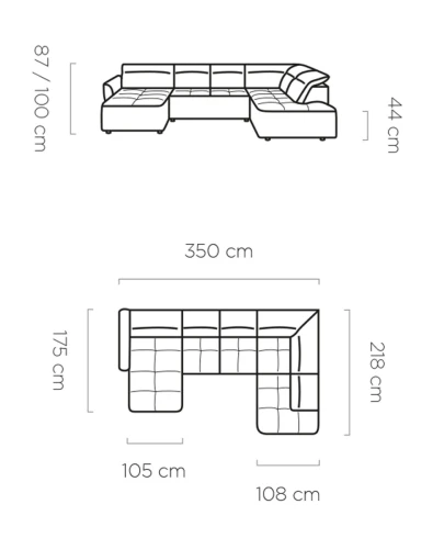 Narożnik modułowy Murillo XL
