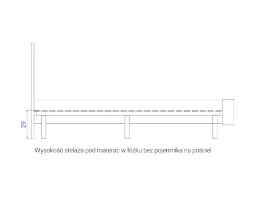 Łóżko tapicerowane Pik