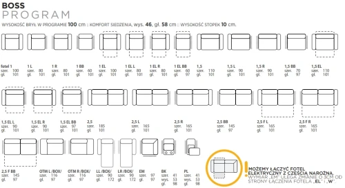 Narożnik modułowy Boss