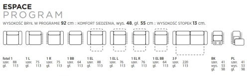 Sofa modułowa Escape