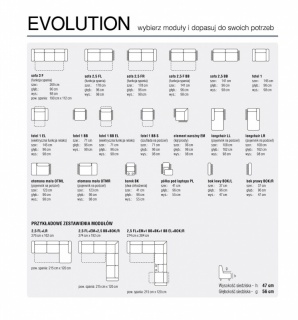 Zestawy wypoczynkowe,KOLEKCJA MEBLI WYPOCZYNKOWYCH EVOLUTION 