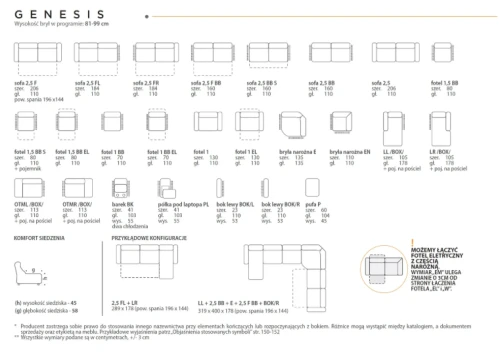 Narożnik modułowy Genesis