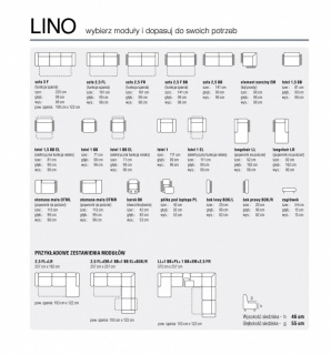 Zestawy wypoczynkowe,WYPOCZYNEK MODUŁOWY LINO 