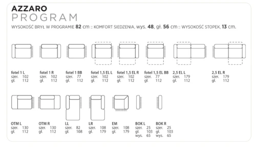 Narożnik modułowy Azzaro