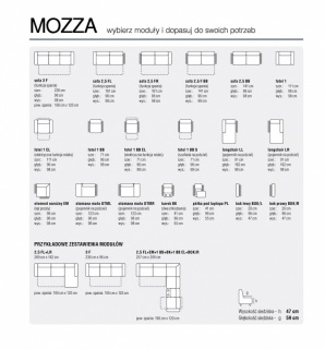 Zestawy wypoczynkowe,NAROŻNIK MODUŁOWY MOZZA