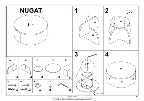 Stolik kawowy Nugat
